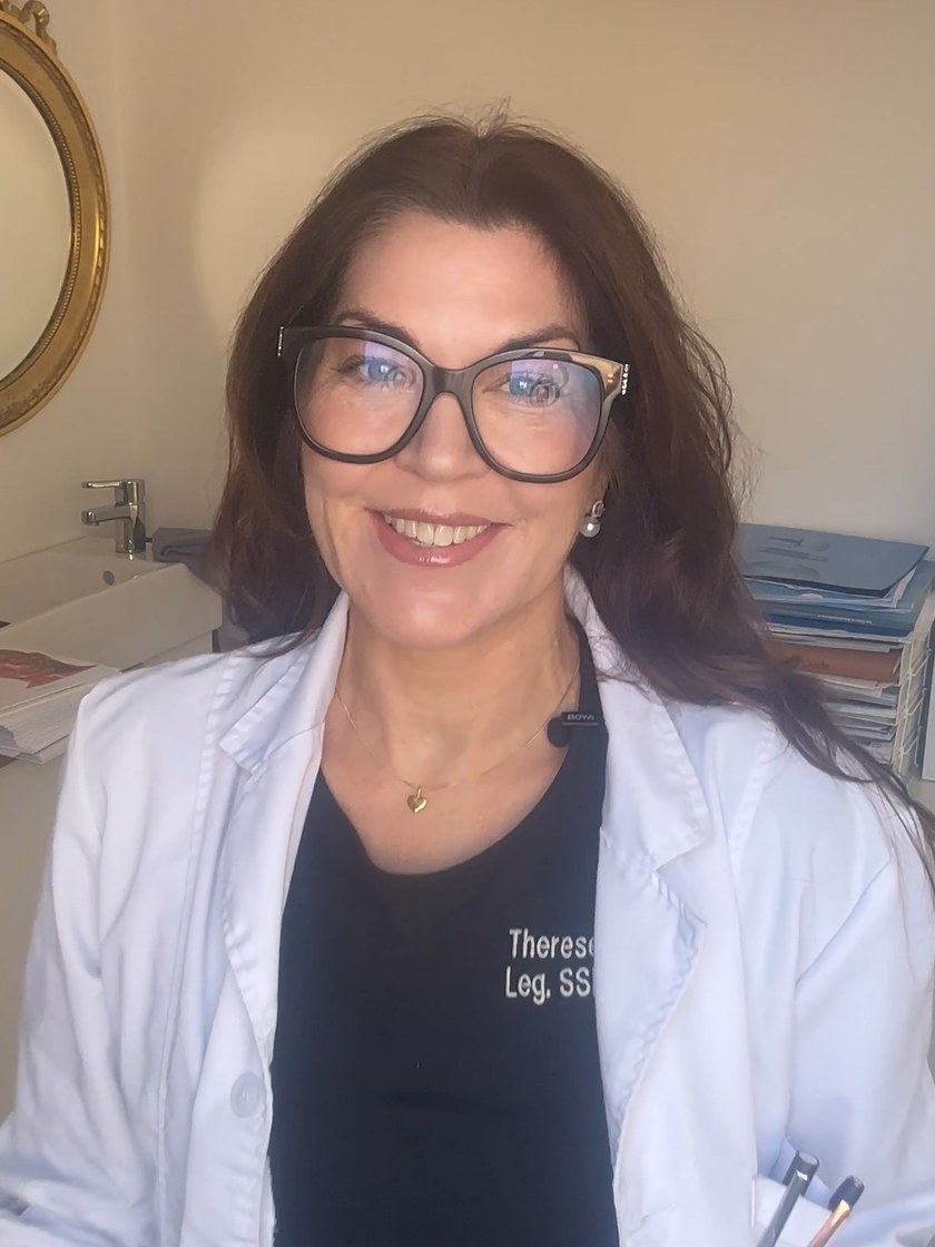 Therese Almér på Caelia Clinic i Strängnäs